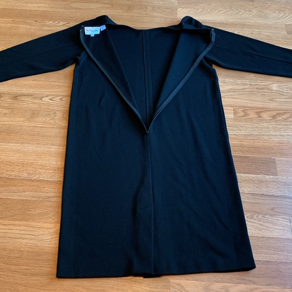 Vintage The Very Thing! Solid black long sleeve casual midi shift dress Size M/P - Picture 8 of 17